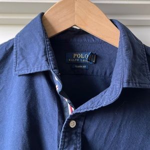 Ralph Lauren Long sleeve shirt. Navy blue. Medium. Classic Fit.